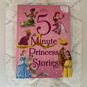 Disney Princess 5 Minute Stories Book - Pink and Purple